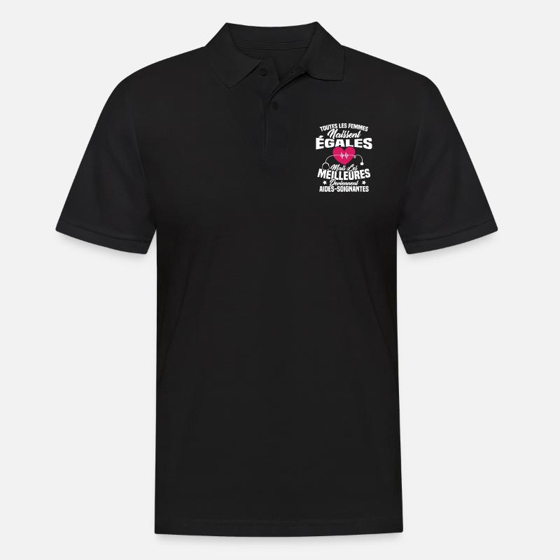 Les meilleures femmes deviennent aides-soignantes - Polo Homme - noir