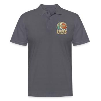 Geburtstagsgeschenk geboren im Juni 1973 - Männer Poloshirt - Anthrazit - Vorne - Nico (186cm)