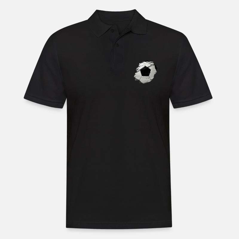 Fussball Liebe - Männer Poloshirt - Schwarz
