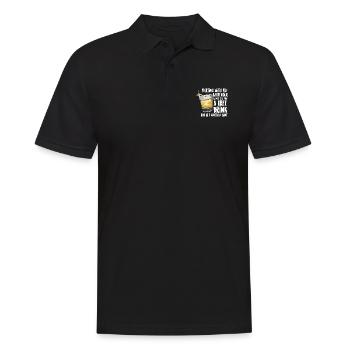 Flirten mit dem Barkeeper bringt kein Gratisgeträn - Männer Poloshirt - Schwarz - Vorne - Kai (181cm)