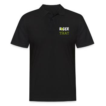 Roger That - Männer Poloshirt - Schwarz - Vorne - Kai (181cm)