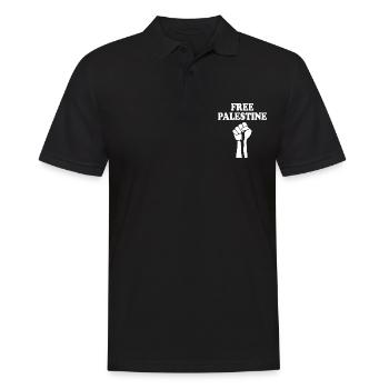 Free palestine - Polo Homme - noir - Devant - Kai (181cm)