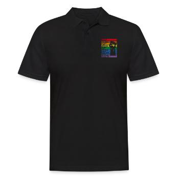 Science Is Real Black Lives Matter Lgbt Pride Love - Men's Polo Shirt - black - Front - Kai (181cm)