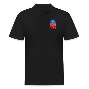 Slice of Life - Männer Poloshirt - Schwarz - Vorne - Kai (181cm)