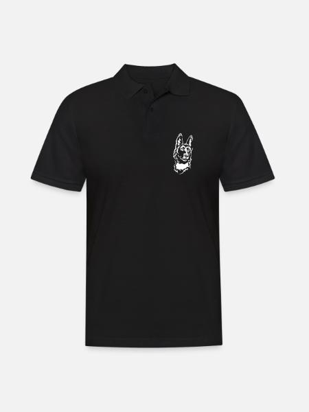 Malinois Kopf "Black Edition" - Männer Poloshirt - Schwarz