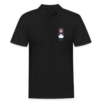 Panda Marié Coeur Mariage - Polo Homme - noir - Devant - Kai (181cm)