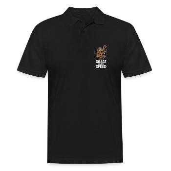 Bouldern Motivation – Grace Over Speed Geschenk - Männer Poloshirt - Schwarz - Vorne - Kai (181cm)