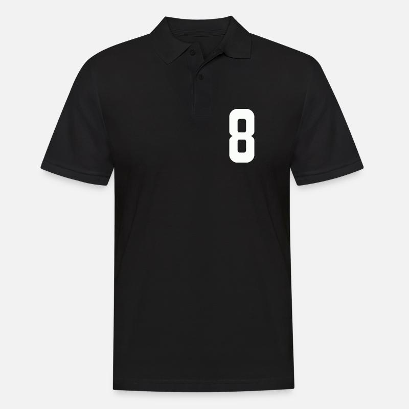 8 - Männer Poloshirt - Schwarz