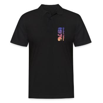 Vintage 1976 - Men's Polo Shirt - black - Front - Kai (181cm)