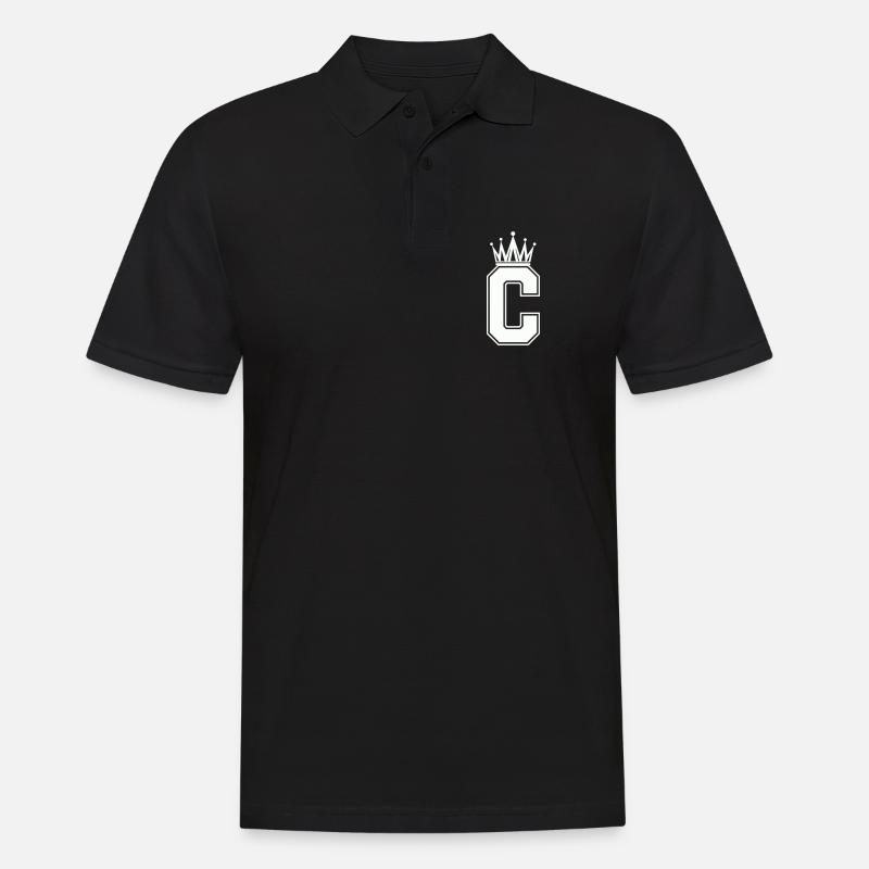 Buchstabe C - Männer Poloshirt - Schwarz
