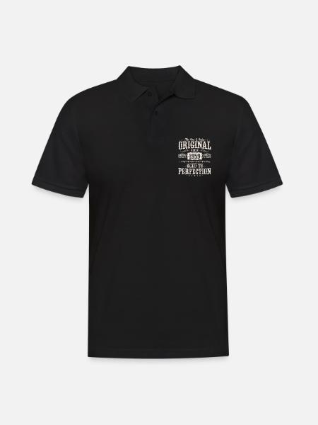 Original 1959 Vintage Jahrgang Geburtstag Geschenk - Männer Poloshirt - Schwarz