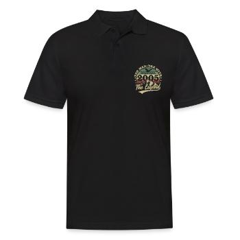 2005 Vintage anniversaire homme mythe légende - Polo Homme - noir - Devant - Kai (181cm)