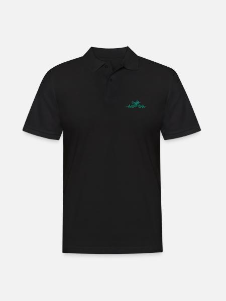 Heartbeat Motorcycle - Motorcross - Men's Polo Shirt - black