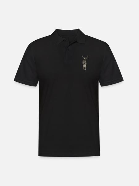 Deer nature tree trees - Men's Polo Shirt - black