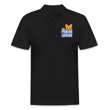 Grenouille et chien conception pour les fans de grenouilles - Polo Homme - noir - Devant - Kai (181cm)