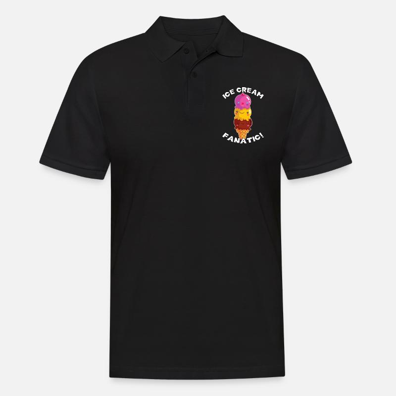 Eiscreme-Fanatiker! - Männer Poloshirt - Schwarz