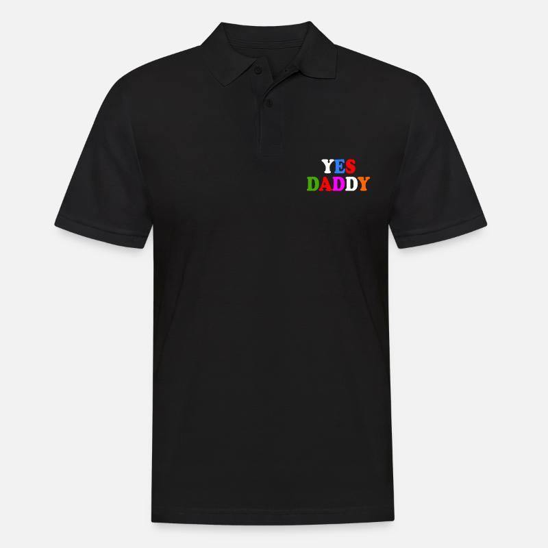 Yes daddy - Männer Poloshirt - Schwarz