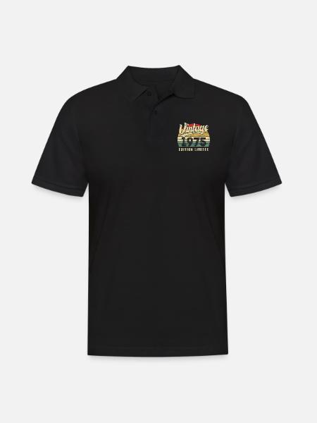 Vintage Geburtstagsgeschenk 1975 Limited Edition - Männer Poloshirt - Schwarz