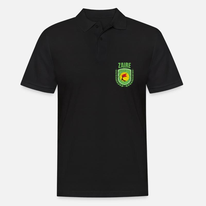 Zaire - Männer Poloshirt - Schwarz