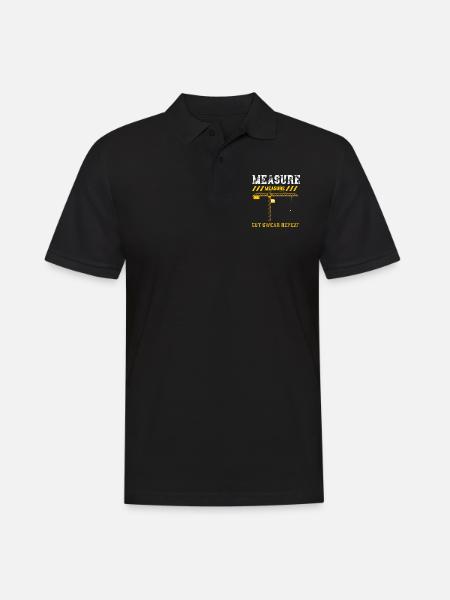 Measure Measure Cut Swear Repeat - Men's Polo Shirt - black