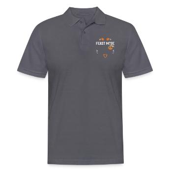 Mode Fête - Thanksgiving - Polo Homme - charbon - Devant - Nico (186cm)