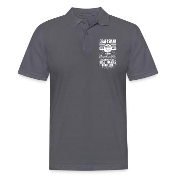 Craftsman Work Plumber Construction Worker - Men's Polo Shirt - charcoal grey - Front - Nico (186cm)