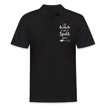 Hexe Halloween - Männer Poloshirt - Schwarz - Vorne - Kai (181cm)