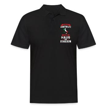 Italien Flagge Italienisch Geschenk - Männer Poloshirt - Schwarz - Vorne - Kai (181cm)