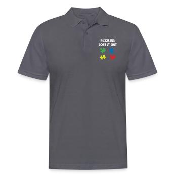 Les casse-tête s’en sortent - Polo Homme - charbon - Devant - Nico (186cm)