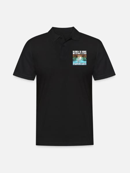 bademeister - Männer Poloshirt - Schwarz