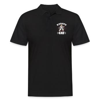 Karate Black Belt Gi Uniform - Männer Poloshirt - Schwarz - Vorne - Kai (181cm)