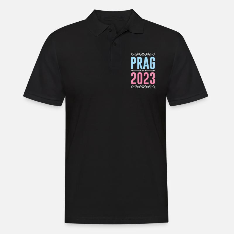 Prag 2023 - Männer Poloshirt - Schwarz