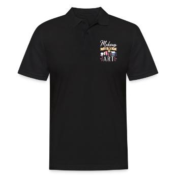 Makeup Artist Beautician & - Männer Poloshirt - Schwarz - Vorne - Kai (181cm)