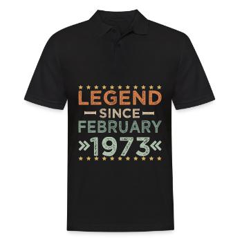 Birthday Birthday Present 1973 50th Birthday - Men's Polo Shirt - black - Front - Kai (181cm)