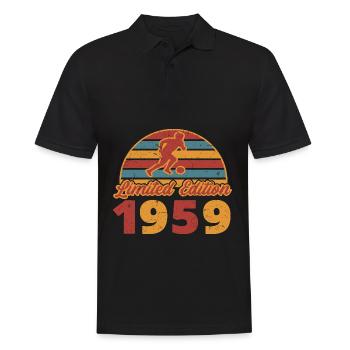Anniversaire du footballeur 1959 - Polo Homme - noir - Devant - Kai (181cm)
