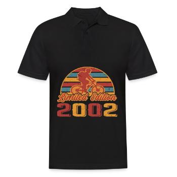 Fahrrad Fahrradfahrer Geburtstag Baujahr 2002 - Männer Poloshirt - Schwarz - Vorne - Kai (181cm)
