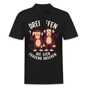 Sarcasme Ironie Drôle Paroles sarcastiques - Polo Homme - noir - Devant - Kai (181cm)