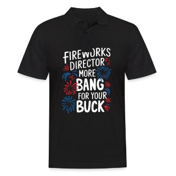 Pyrotechniker Feuerwerk Pyrotechnik - Männer Poloshirt - Schwarz - Vorne - Kai (181cm)