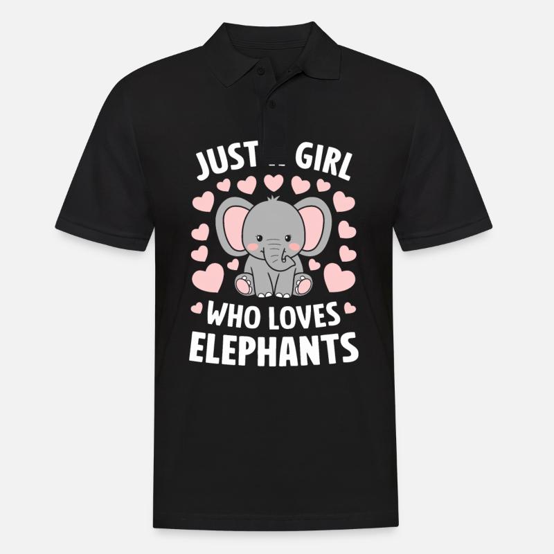 Elefant Tier Elefanten Zoo - Männer Poloshirt - Schwarz
