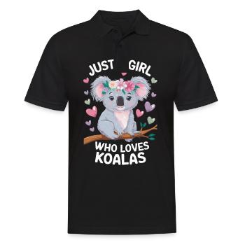 Koala Koala Koala Bear Animal - Men's Polo Shirt - black - Front - Kai (181cm)