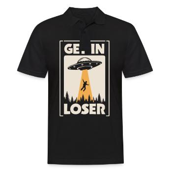 Alien UFO Aliens Außerirdischer - Men's Polo Shirt - black - Front - Kai (181cm)