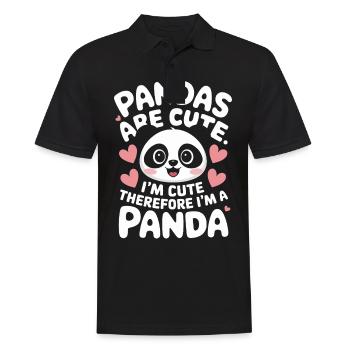 Panda Ours Panda Animal Pandas - Polo Homme - noir - Devant - Kai (181cm)