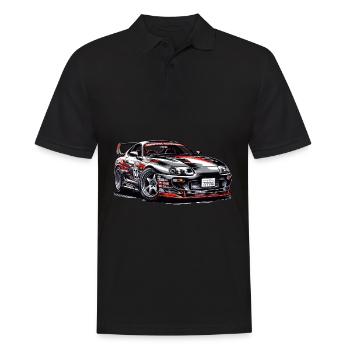 Drift King Elegance - Men's Polo Shirt - black - Front - Kai (181cm)