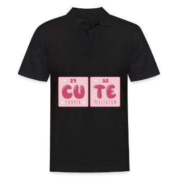 Süß Kupfer Tellerium Cute Chemie Chemiker Flirt - Männer Poloshirt - Schwarz - Vorne - Kai (181cm)