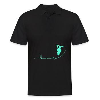 Battement de coeur pour cascadeur de scooters cascadeurs - Polo Homme - noir - Devant - Kai (181cm)