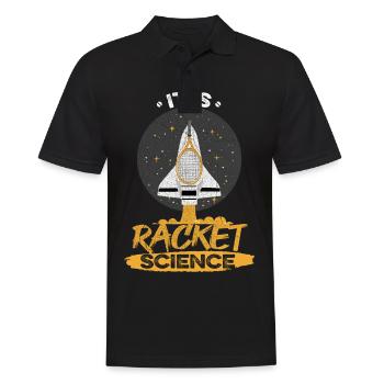 Tennis Partie Design für deinen Tennis Kollege - Männer Poloshirt - Schwarz - Vorne - Kai (181cm)