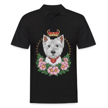 Süßér West Highland White Terrier avec couronne - Polo Homme - noir - Devant - Kai (181cm)