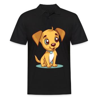 Conception de chien mignon pour les propriétaires de chiens - Polo Homme - noir - Devant - Kai (181cm)