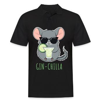 Gin- Chinchilla Gin - Männer Poloshirt - Schwarz - Vorne - Kai (181cm)