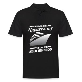 Une vie sans croisière est possible mais inutile - Polo Homme - noir - Devant - Kai (181cm)